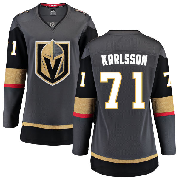 Women Vegas Golden Knights #71 Karlsson Fanatics Branded Breakaway Home gray Adidas NHL Jersey->more nhl jerseys->NHL Jersey